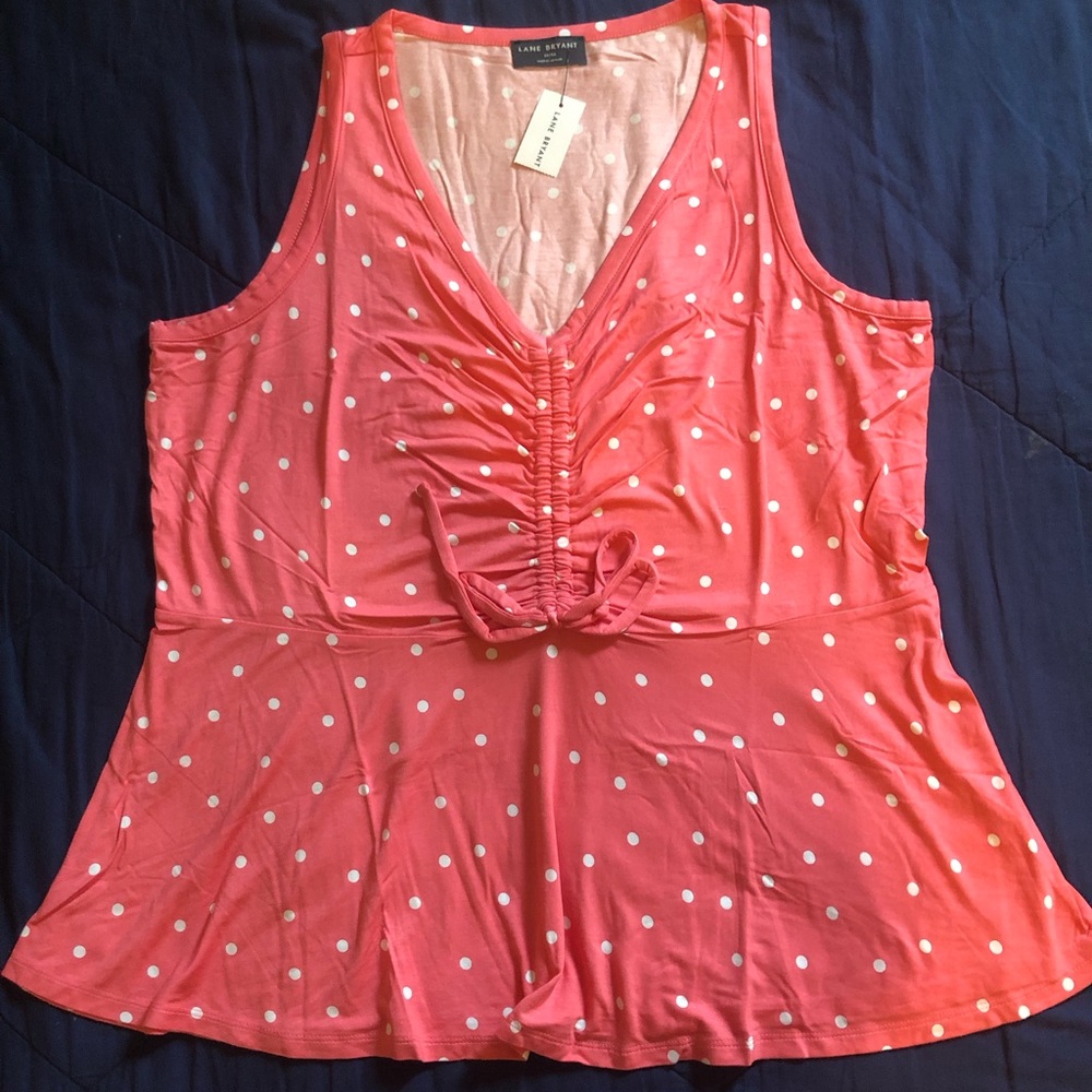Lane Bryant polka dot sleeveless top